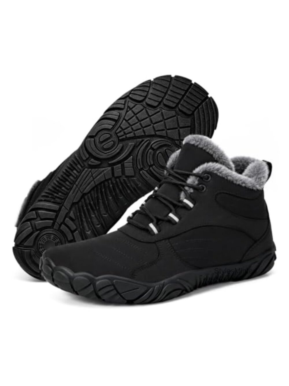 Water-Resistant Snow Boots Fuzzy Plush Lined Non-Slip Ankle Winter